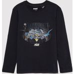 Mavi M6610238-900 Erkek Çocuk Batman Baskılı Uzun Kol T-Shirt