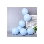 Mavi Makaron Pastel Renk Mat Balon 50 adet