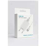 Mavi Makro Mavimakro D880 5W USB Şarj Aleti 2in1 Kablolu Ev Tipi Adaptör – Telefon Şarj Cihazı - Beyaz