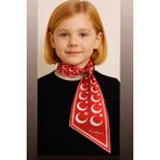 Mavi Masal Ayyıldızlı Çocuk Fular Bandana - Standart - 02-Kırmızı