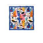 Mavi Masal Picasso Desenli Fular Masalscarf