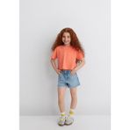 Mavi Mavi Logo Baskılı Turuncu Crop Tişört 7610181-71271 - Pembe-71271 - 3 - 4 Yaş
