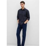 Mavi Mavı M0211673-70489 Dark Navy Erkek Dar Kesım Uzun Kol Duz Gomlek