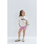 Mavi Melora Pamuklu Mom Fit Normal Bel Jean Kız Çocuk Short 7410655-86707 PEMBE