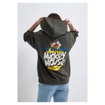 Mavi Mickey Mouse Sırt Baskılı Haki Sweatshirt 1S10521-71553