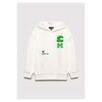 Mavi Minecraft Baskılı Kapüşonlu Ekru Sweatshirt. 6S10176-70057