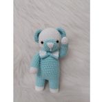 Mavi Miniş Ayıcık Uyku Arkadaşı Amigurumi Organik Oyuncak