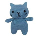 Mavi Miniş Pisi Uyku Arkadaşı Amigurumi Organik Oyuncak