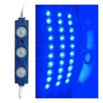 Mavi Modül Mercekli 3 Ledli Kablolu Parmak Led 12 V 5 Adet