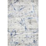 Mavi Pamuk Makinada Yıkanabilir Kaymaz Taban Dijital Makine Baskı Salon Halı-I-Artemis_Artex-5851A-100x350