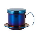 Mavi Parlak Vietnam Tarzı Kahve Filtresi Kupa Bardak Sürahi Paslanmaz Çelik Metal Damla Kahve Fincan Filtre Makinesi Süzgeç Serin Mükemmel Coffeeware (Yurt Dışından) - Renkli - Milk Jugs