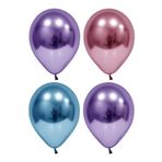 Mavi-pembe-mor Krom Balon 20 Adet