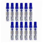 Mavi Permanent Markör Marker Kesik Uçlu Koli Kalemi Mavi 10 Mm Mr-6010 12 Adet