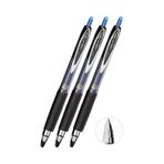Mavi Pilot Kalem 3 Adet Uniball Signo Micro 207 0.5 Mm Roller Uçlu Pilot Kalem Umn-207 İnci Uçlu Likit Mürekkepli Jel Mavi