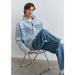 Mavi Ray Classic Denim Erkek Buz Mavi Jean Ceket Normal Kalıp Cepli Denim Kumaş 0110273-89303 - Açık Mavi-89303 - 2XL