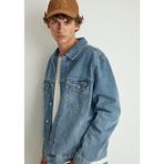 Mavi Ray Kolej Vintage Mavi Jean Ceket 0110273-87940 Uzun Kol Erkek Cepli Düz Desenli Normal Fit - Mavi-87940