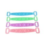 Mavi Renk, Çift Taraflı, Silikon Duş, Banyo Sırt Lifi, Sırt Temizlik Palası, Silikon Fırçası (Uzunluk 70 Cm) - Option-1