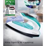 Mavi Renkli Mini Katlanabilir Seyahat Tipi Kullanışlı Ütü