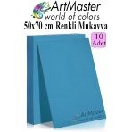 Mavi Renkli Mukavva 50X70 Cm 10 Adet 1 Paket Renkli Sert Karton 1.0 Mm Anasınıfı Hobi Etkinlik Okul Öncesi Elişi