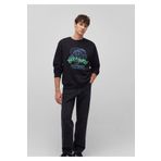 Mavi Rick and Morty Baskılı Siyah Sweatshirt -900