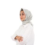 Mavi Rüya Desen Twill İpek Eşarp