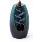 Mavi Seramik Şelale Tütsülük / Blue Ceramic Waterfall Backflow Incense Burner - 1 Adet