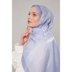 Mavi Şerit Desen Kehribar Şal