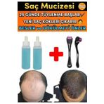 mavi serum 2 Adet Saç Bakım Besleyici Güçlendirici Saç Çıkaran Losyon 1 Dermaroller Hediyeli