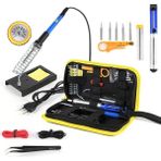 Mavi Set Abd Elektrikli Havya 220 V Ev Ayarlanabilir Sıcaklık Voltaj Regülatörü Makinesi Lehimleme Kalem Seti Onarım Aracı Seti (Yurt Dışından) - Renkli