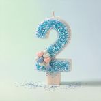Mavi Sim Pasta Mumu, Doğum Günü Mumu, 0 Yaş, Balon Konsept, Parti Süslemesi (2)