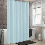 Mavi Sis Duş Perdesi 160 x 200 cm Su Geçirmez ve Küf Önleyici Polyester Kumaş Dijital Baskı Ekose Tasarım Yıkanabilir 12 Kanca Dahil Şık Banyo Dekoru