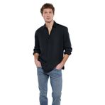 Mavi Siyah Keten Gömlek Regular Fit/Normal Kesim 0210492-900 Siyah-900 XS