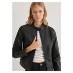 Mavi Siyah Suni Deri Ceket Fitted / Vücuda Oturan Kesim -900 1110598