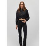 Mavi Siyah Tencel TM Lyocell Crop Ceket Gömlek 1210857-900 - Siyah-900