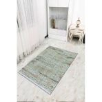 Mavi Spor Desen Dokuma Pamuk Taban Kaymaz Kilim Klm050