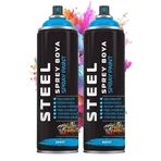 Mavi Sprey Boya 200 ml 2 Adet Hızlı Kuruyan Profesyonel Ahşap Plastik Demir Metal Cam Porselen Duvar Renkli