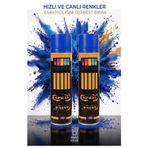 Mavi Sprey Boya 200 Ml 2 Adet Südor Hızlı Kuruyan Renkli Profesyonel Canlı Renk Ahşap Plastik Demir Metal Porselen Cam