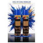 Mavi Sprey Boya 200 Ml 2 Adet Südor Hızlı Kuruyan Renkli Profesyonel Canlı Renk Ahşap Plastik Demir Metal Porselen Cam