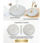 Mavi Su Dünyası Şemsiye Bidonu | Gölgelik Bidonu Beyaz Renkli | 20 Lt Hacimli