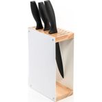 Mavi Trend Doğal Ahşap Metal Bıçak Standı, Mutfak Bıçak Rafı, Bıçak Standı (Bıçak Dahil Değildir)