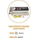 Mavi Trend Kare Küpeşte Alüminyum Balkon Çamaşır Kurutmalık 60x25 mm