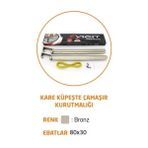 Mavi Trend Kare Küpeşte Alüminyum Balkon Çamaşır Kurutmalık 80X30 mm - 1 Adet