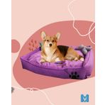 Mavi Vitrin Yıkanabilir Köpek Yatağı Büyük Boy Ultrasoft Silikon Elyaf Dolgulu (MOR)