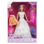 Mavi Yedek Elbiseli Moda Bebek Bambi 88018-C Kız Erkek Çocuk Oyuncak Eğitici Oyuncaklar
