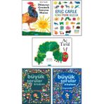 Mavibulut Yayınları - Aç Tırtıl / Eric Carle + Dünyayı Gezmek Isteyen Horoz + Rengarenk Sözlük + Büyük Sorular Kitabım + Büyük Sorular Kitabım Hayvanlar - 5 Kitap Set Çocuk Masal Kitapları