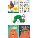 Mavibulut Yayınları - Aç Tırtıl / Eric Carle + Dünyayı Gezmek Isteyen Horoz + Rengarenk Sözlük + Utangaç Ayı Monti + Uykusuz Ayı Monti / Duncan Beedie - 5 Kitap Set Çocuk Masal Kitapları