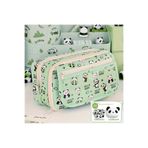 MAVIGOK 2025 Yeni kızlar kalem kutusu panda(Peluş bir broş+ bebek+5 det stickers+2 klip)