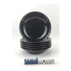 MAViHOME Corendon Serisi 20 Cm Siyah Desenli Porselen Yemek Tabağı 6 Lı