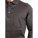 Mavimoure Erkek Düğmeli Ince Polo Yaka Yün Kazak - 2XL - Füme