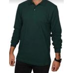 Mavimoure Polo Yaka Uzun Kollu Pamuklu Uzun Kol Polo Yakalı T-Shirt - Nefti Yeşili - 8 - 9 Yaş